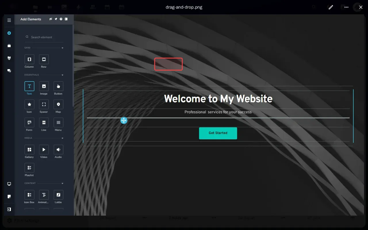 Screenshot showing clicking share button to open sharing dialog