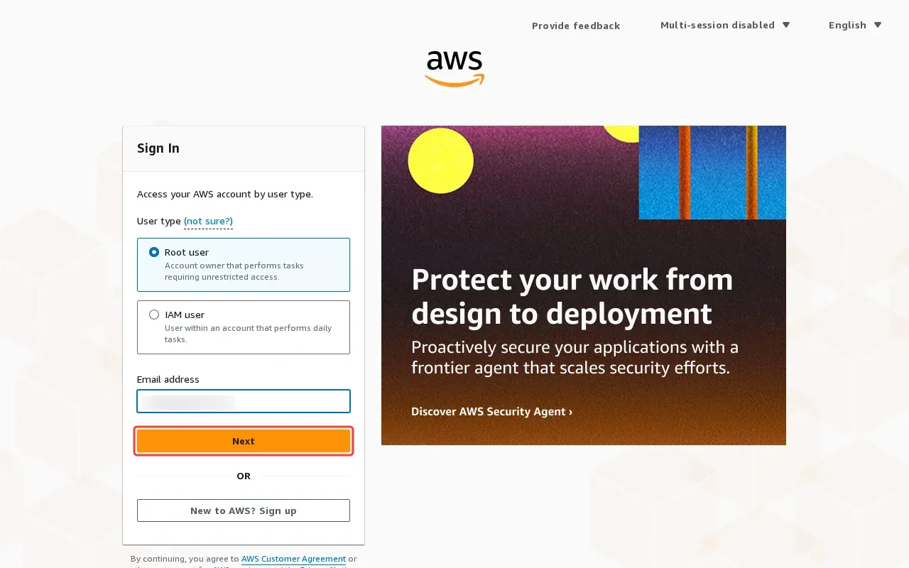 Screenshot showing clicking Next to proceed with sign-in