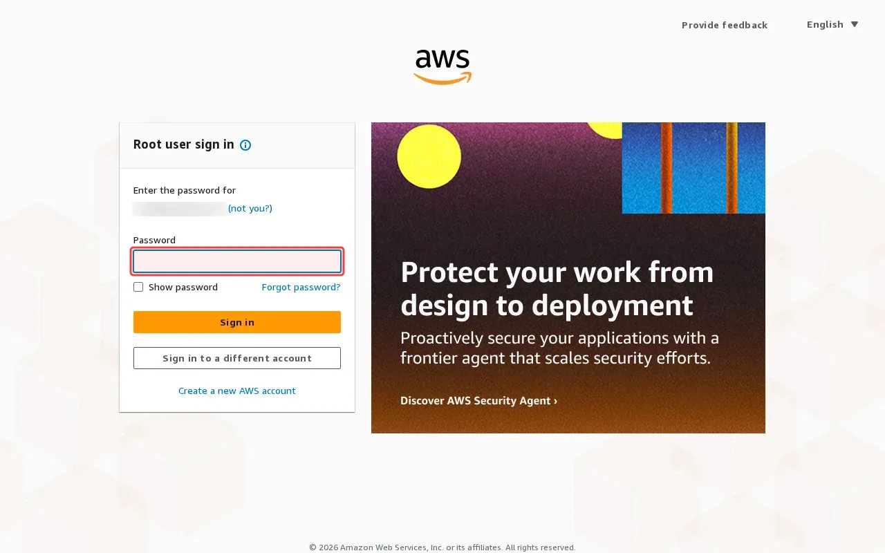Screenshot showing typing password in the password field to continue sign-in